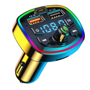 Car Bluetooth 5.0 FM Transmitter Wireless Adapter Mic Audio Receiver Auto MP3 Player 2.1A Dual USB Fast Charger Car Accessories