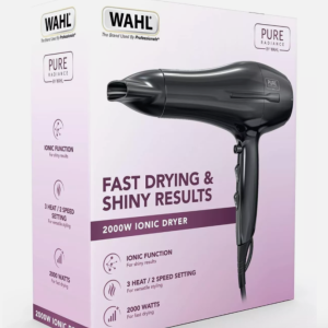 Wahl Pure Radiance Ionic Hair Dryer 2000W With Cool Shot Button Black – ZY129