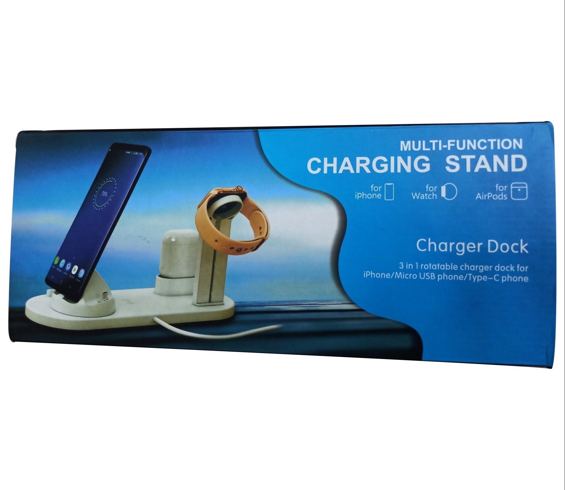 Multi-Function Charging Stand For iPhone, Android, Watch, 3 In 1 Charger Dock - Image 4