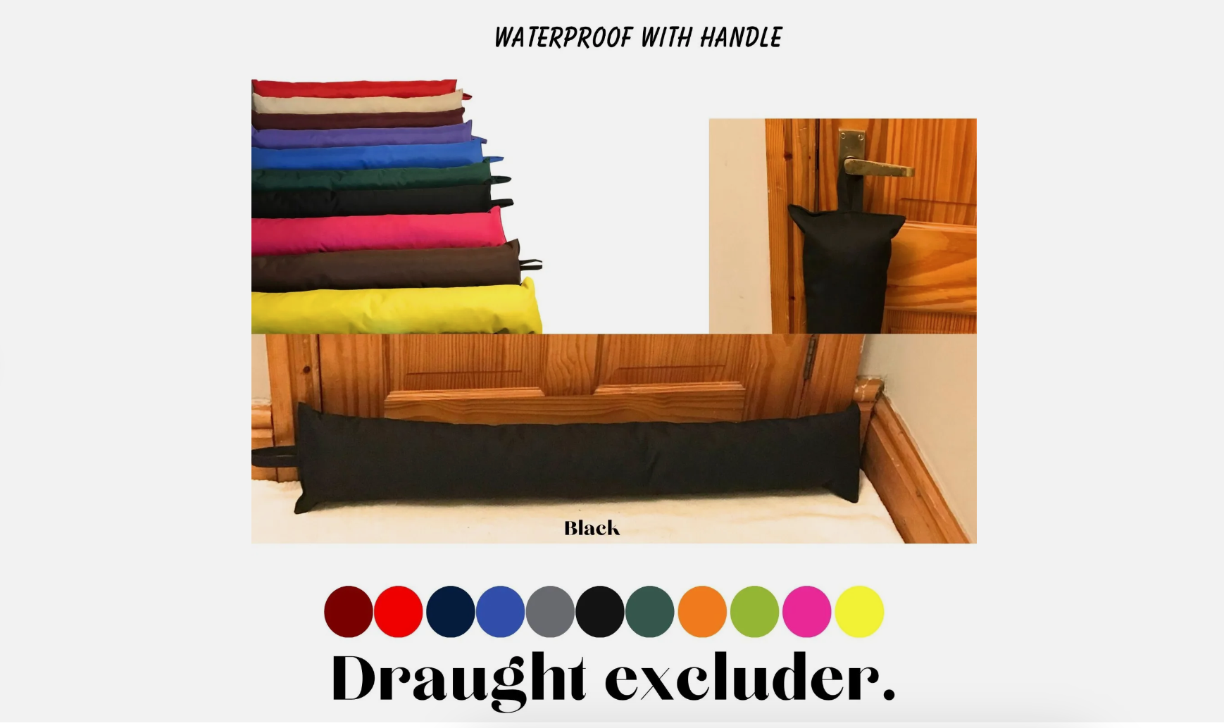 Waterproof Draught Excluder with Handle, Wind Stopper, Energy Saver, Door Window - Image 8