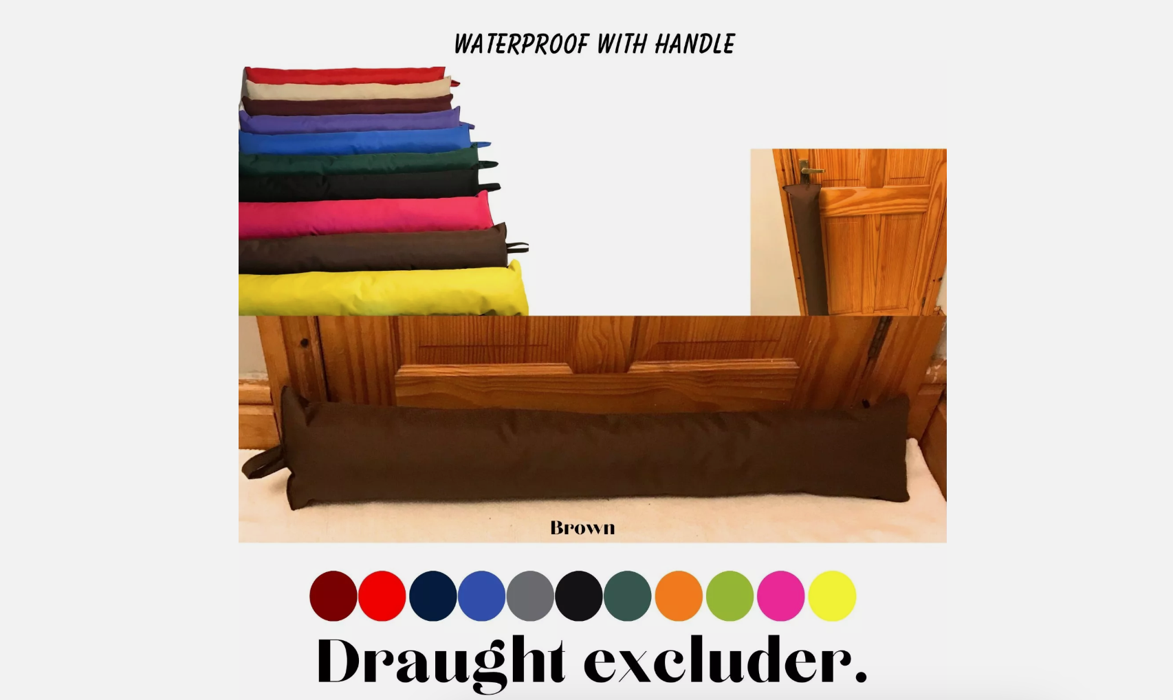 Waterproof Draught Excluder with Handle, Wind Stopper, Energy Saver, Door Window - Image 6