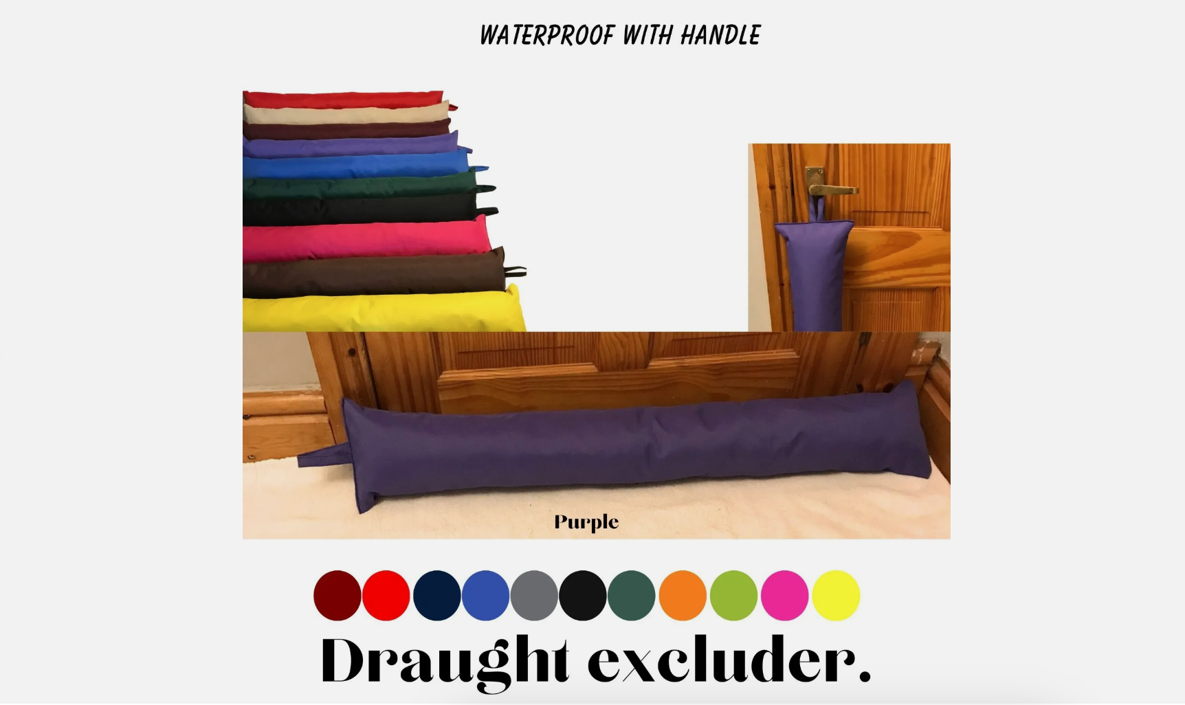 Waterproof Draught Excluder with Handle, Wind Stopper, Energy Saver, Door Window - Image 4