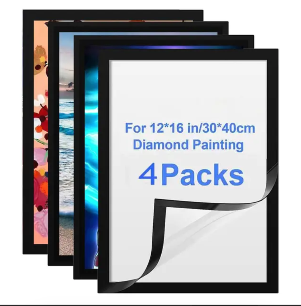 4 Pack Diamond Painting Frames, 12x16in/30x40cm Diamond Painting Canvas