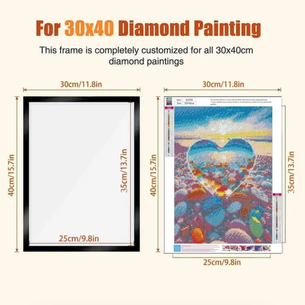 4 Pack Diamond Painting Frames, 12x16in/30x40cm Diamond Painting Canvas - Image 3