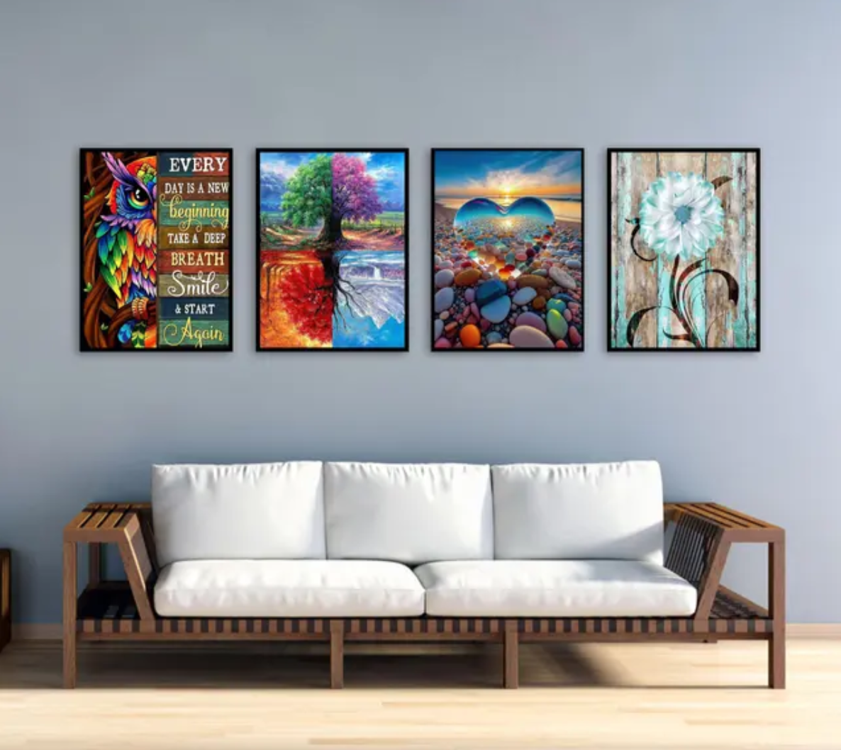 4 Pack Diamond Painting Frames, 12x16in/30x40cm Diamond Painting Canvas - Image 4