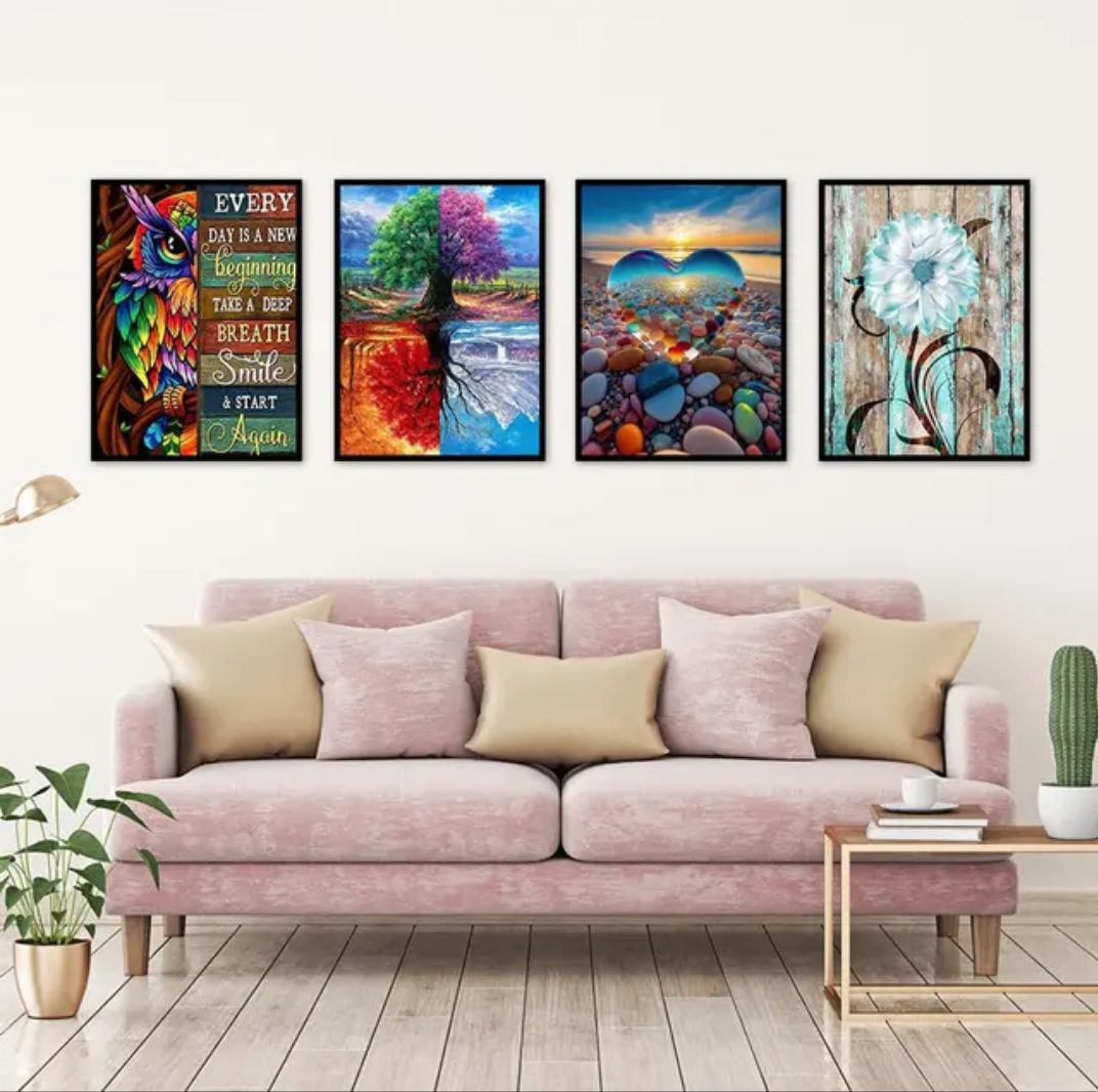 4 Pack Diamond Painting Frames, 12x16in/30x40cm Diamond Painting Canvas - Image 5