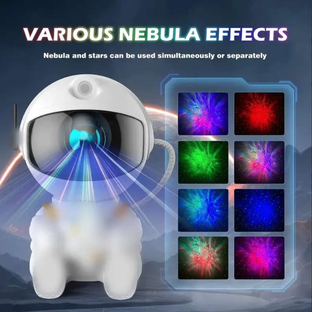 3D Astronaut Character Night Light, Novelty Nebula Star Night Lamp