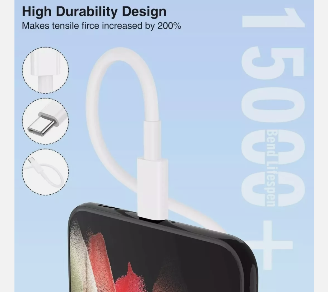 USB-C to USB-C Cable Fast Charger Type C to Type C Charging Cord Rapid Charger - Image 5