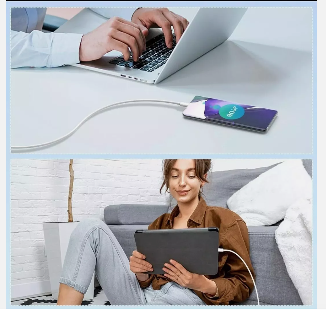 USB-C to USB-C Cable Fast Charger Type C to Type C Charging Cord Rapid Charger - Image 2