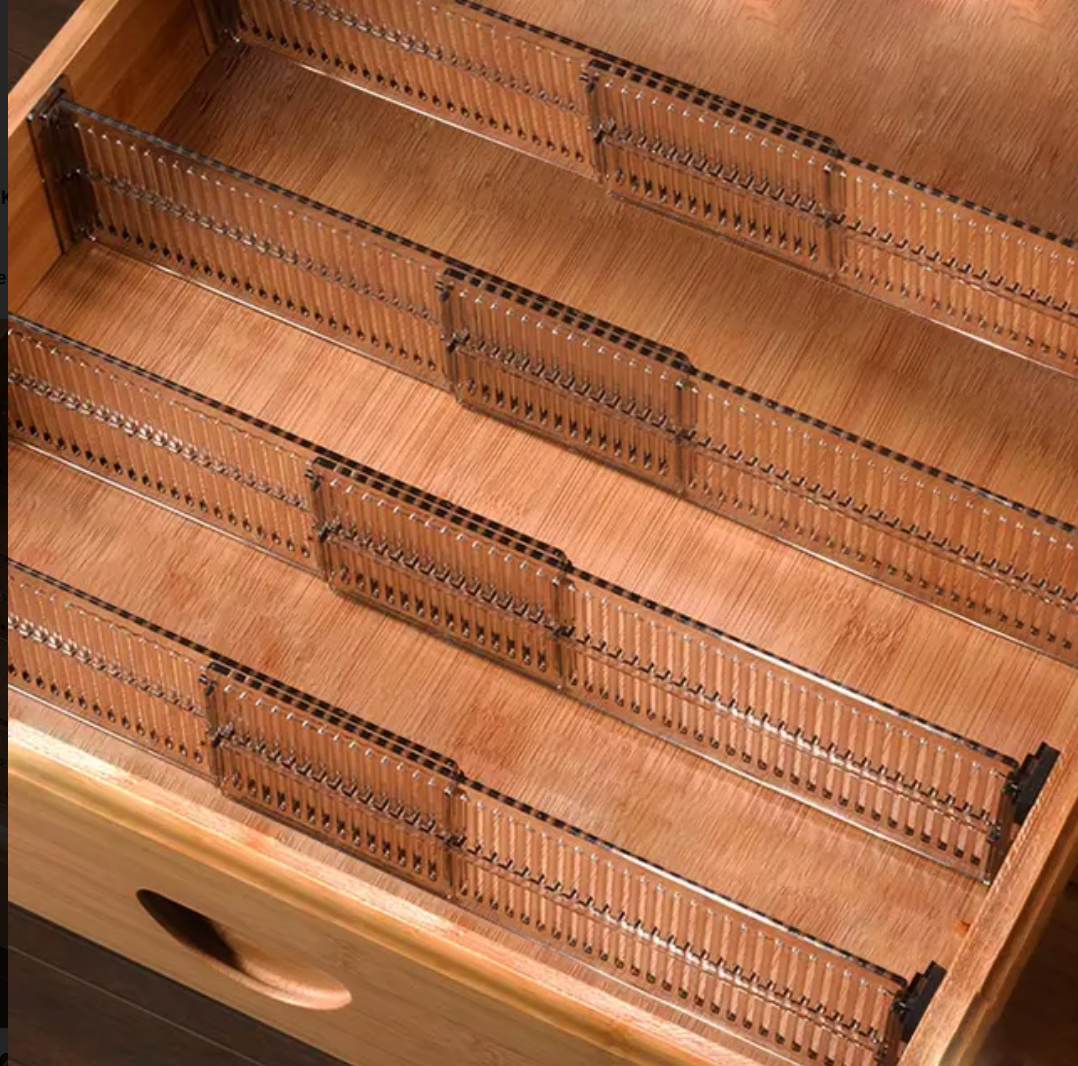 Baffect Drawer Dividers 4 Pack, Dresser Drawer Organizers