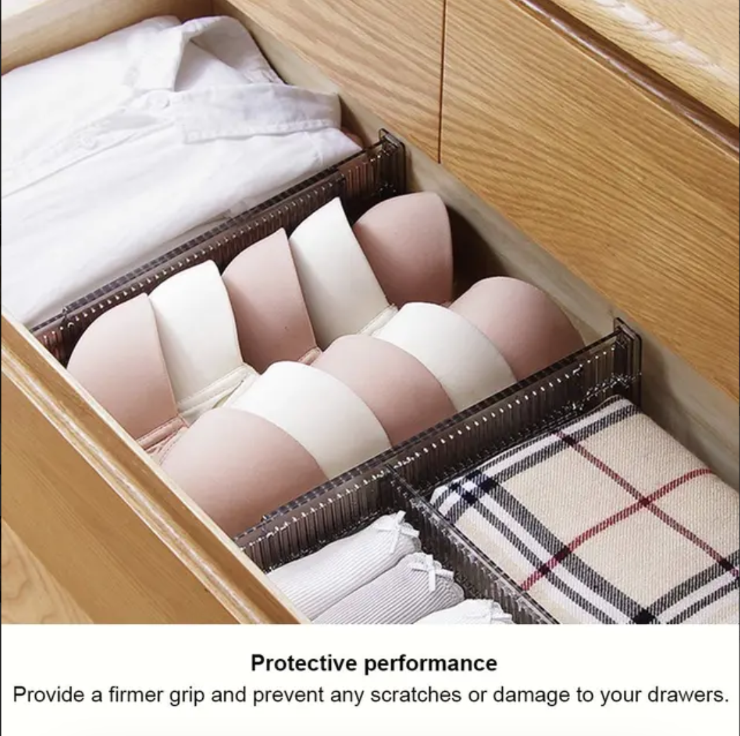Baffect Drawer Dividers 4 Pack, Dresser Drawer Organizers - Image 4