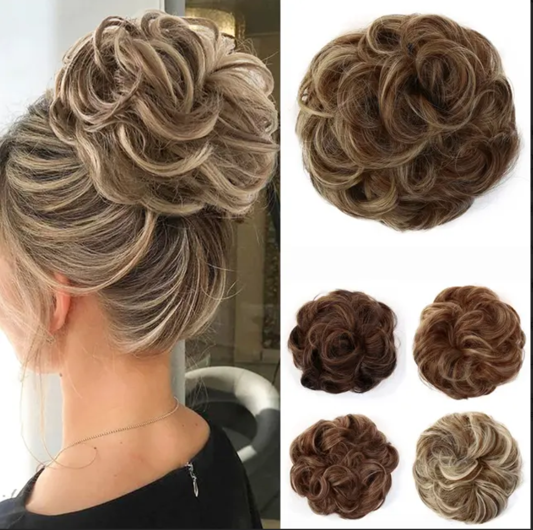 Messy Hair Bun Curly Wavy Hair Scrunchies Accessories Pieces