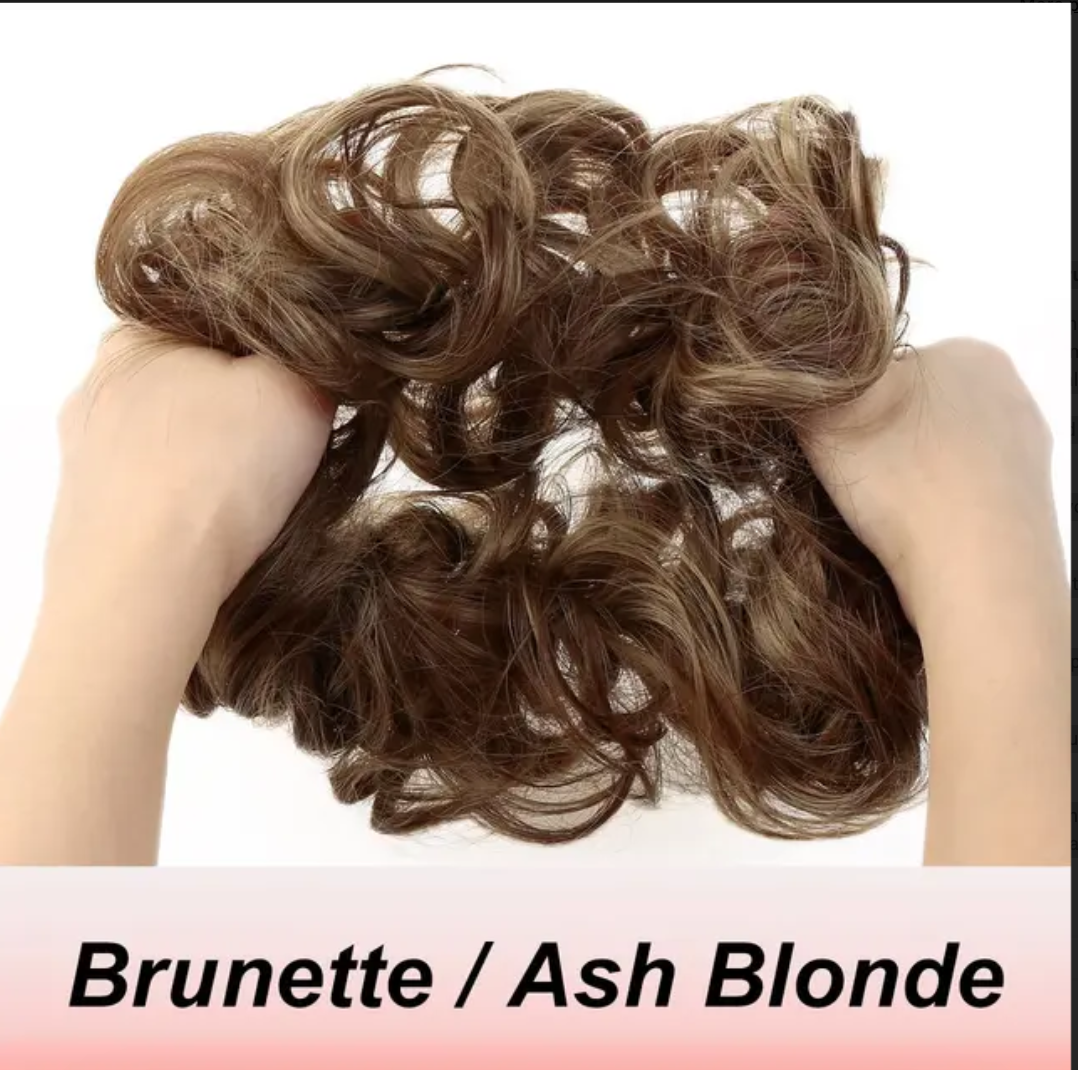 Messy Hair Bun Curly Wavy Hair Scrunchies Accessories Pieces - Image 2