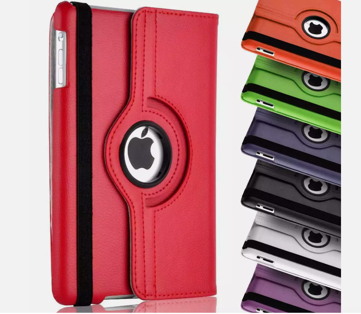 For iPad Mini 4 Leather 360 Rotating Smart Case Cover