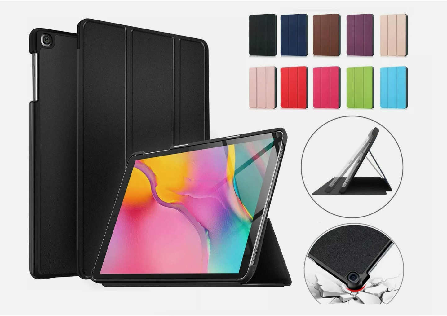 Smart Magnetic Stand Case Cover For Samsung Galaxy Tab A 10.1 T510 T515 (2019)