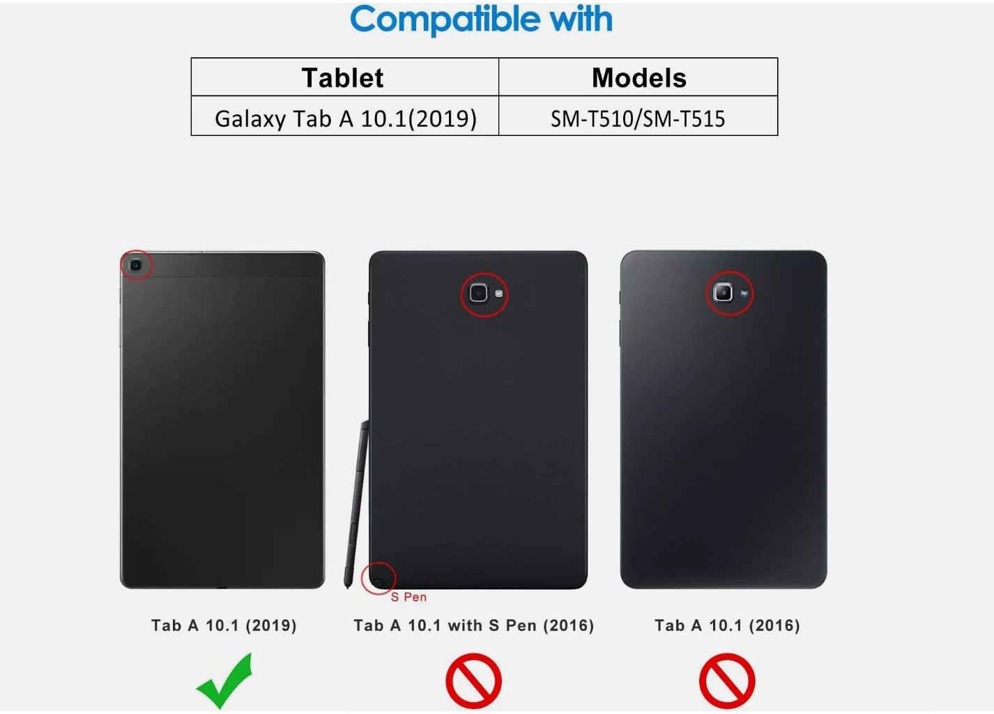 Smart Magnetic Stand Case Cover For Samsung Galaxy Tab A 10.1 T510 T515 (2019) - Image 5