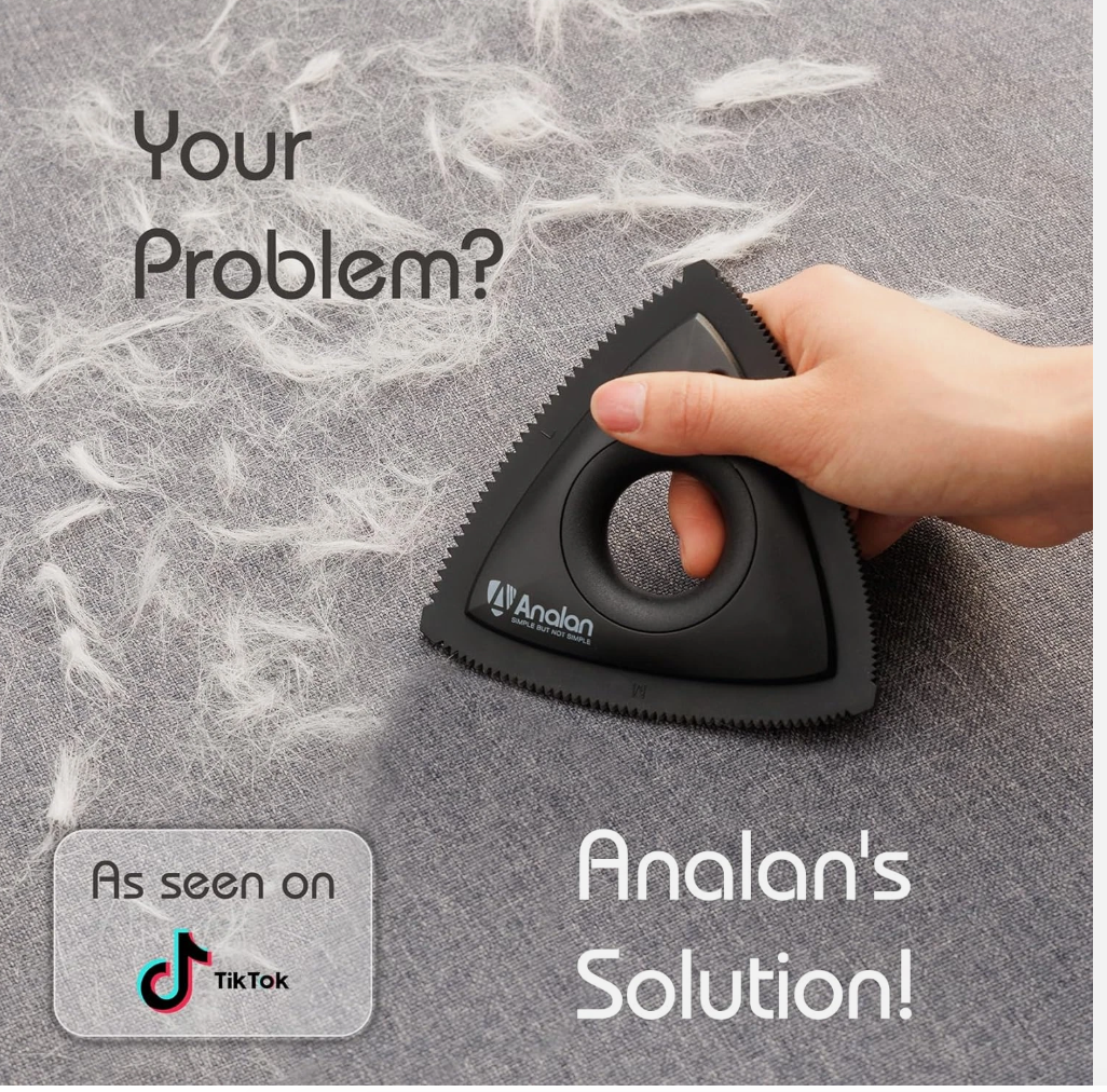 ANALAN Mini Pet Hair Remover Brush Animal Hair Removal Brush for Carpet - Image 2