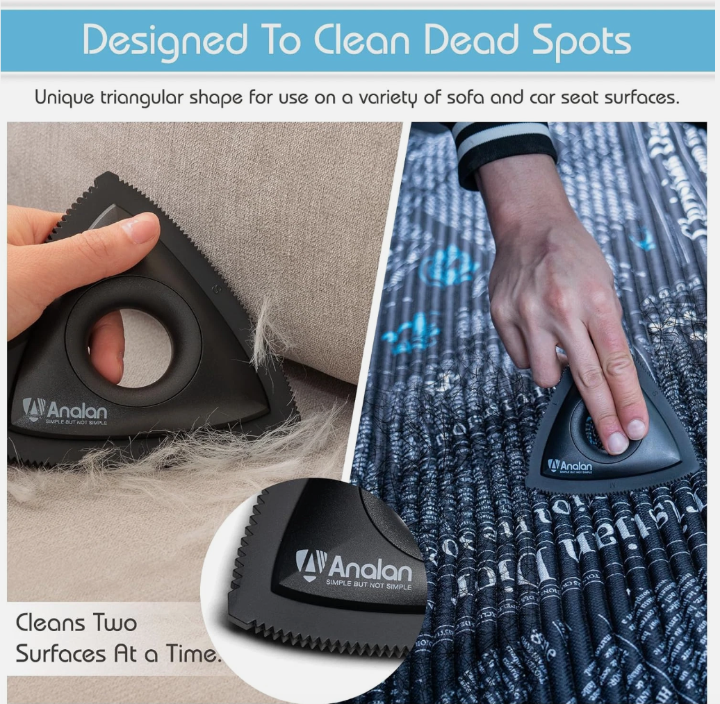 ANALAN Mini Pet Hair Remover Brush Animal Hair Removal Brush for Carpet - Image 3