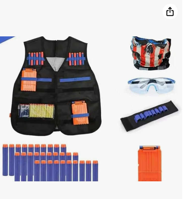 NEW Kids Tactical Vest Suit Kit Set for N-Strike Elite Series Outdoor Game Kids Tactical Vest Holder Kit Accessories