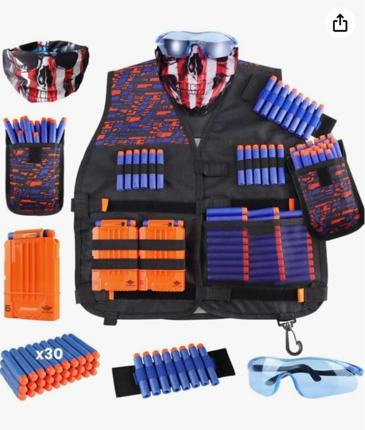 NEW Kids Tactical Vest Suit Kit Set for N-Strike Elite Series Outdoor Game Kids Tactical Vest Holder Kit Accessories - Image 3