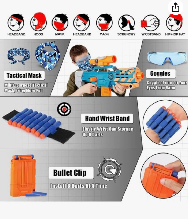 NEW Kids Tactical Vest Suit Kit Set for N-Strike Elite Series Outdoor Game Kids Tactical Vest Holder Kit Accessories - Image 4