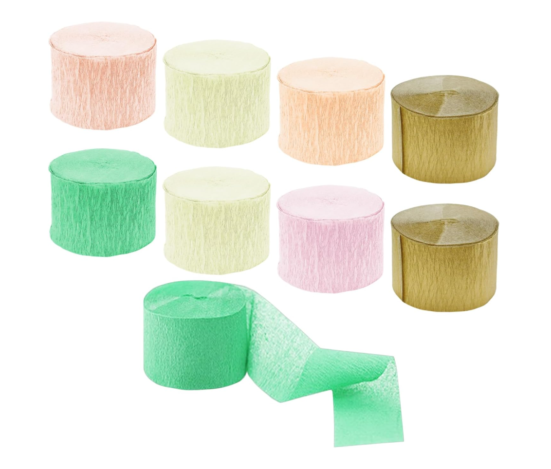 8 Pieces Of Crepe Paper Spiral Garland, Party Decorations, Party Scene Layout, Decorative Hangings, Creative Party Decorations