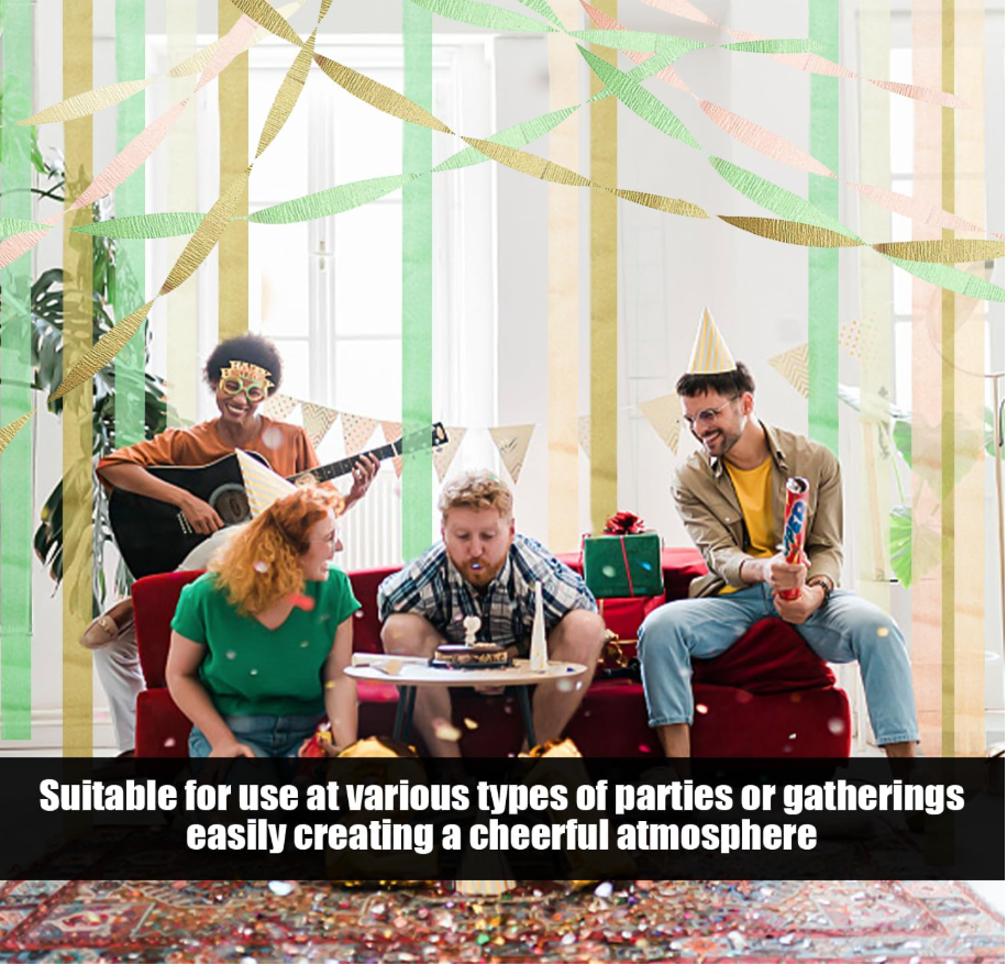 8 Pieces Of Crepe Paper Spiral Garland, Party Decorations, Party Scene Layout, Decorative Hangings, Creative Party Decorations - Image 6