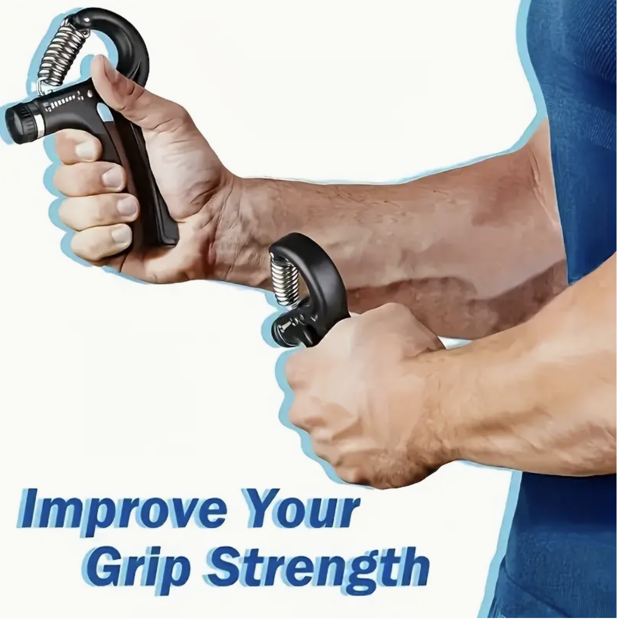 Grip Strength Trainer, Adjustable Hand Grip Exerciser (5–60kg) with Counter – Build Strength, Endurance & Recovery - Image 7