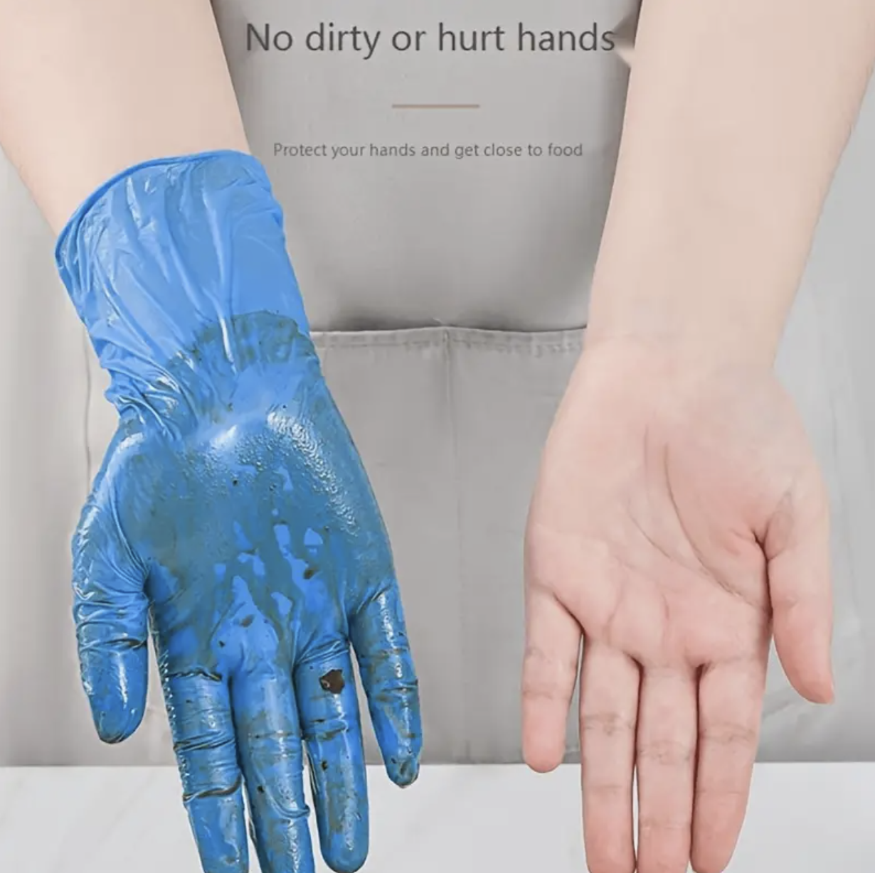 8 PCS Disposable Nitrile Gloves – Large Size | Waterproof, Anti-Slip, Multi-Purpose Cleaning & Protection Gloves - Image 4