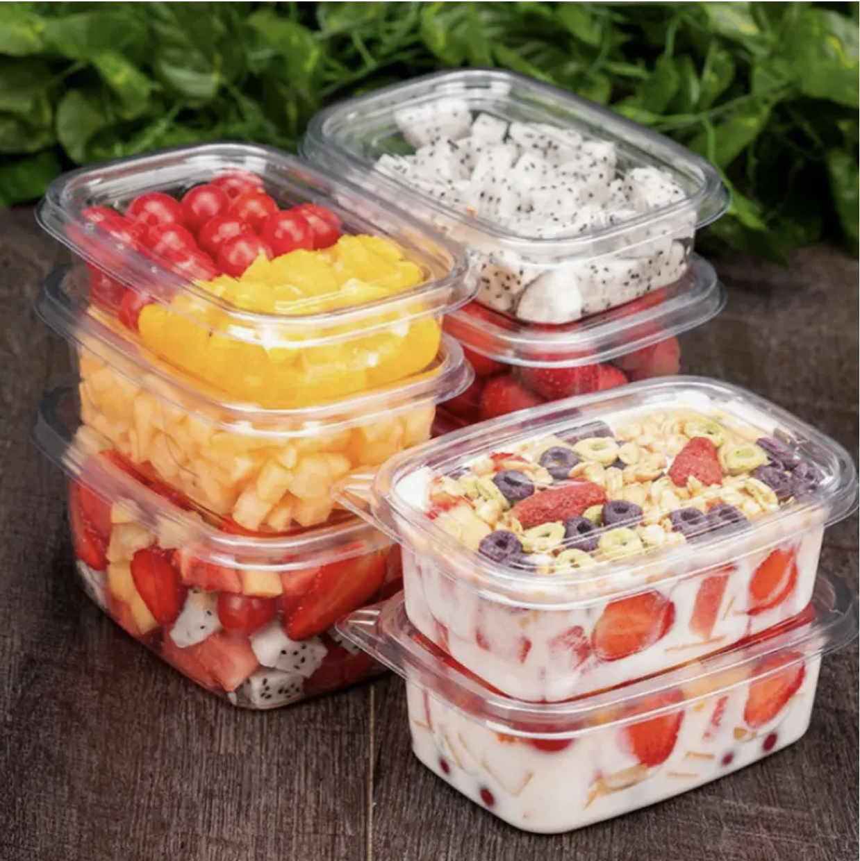 10 Pcs Heavy-Duty Reusable Food Storage Containers with Leakproof Lids – 350ml / 11.84oz Rectangular Stackable Containers, Microwave & Freezer Safe, Airtight & Durable - Image 2