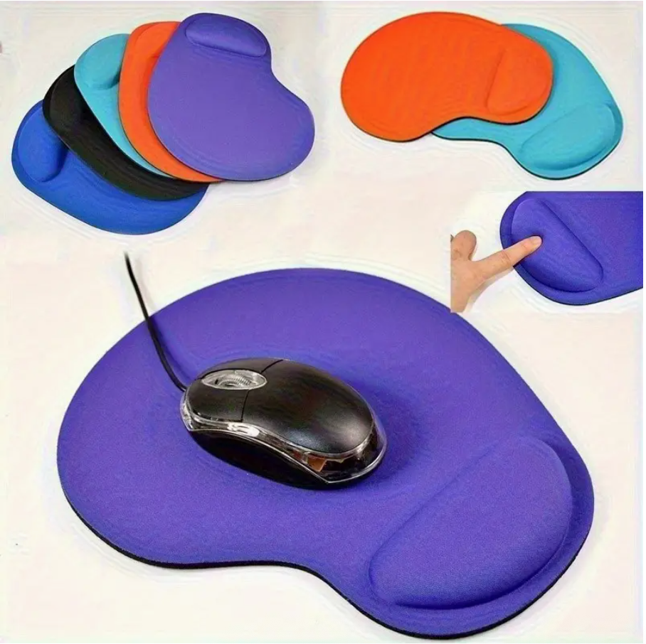 Ergonomic Wrist Rest with EVA Anti-Slip Base & Mouse Pad – Comfortable Wrist Support for Gaming & Computer Use | Available in Purple, Blue, Black, Orange & Teal
