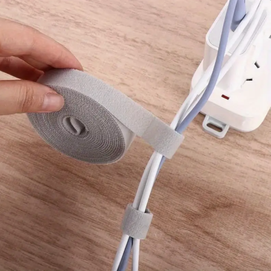 1 Roll Easy-to-Use Quick Fixing Tape – Multifunctional Cable Management & Wire Wrapping Organizer | Ideal for Computer, TV, Home & Office Cabling | Fastening Strap