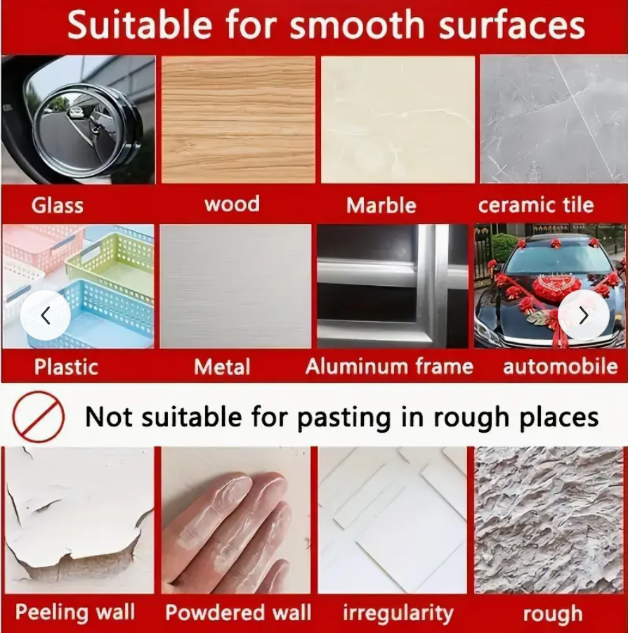 60pcs Multi-Purpose Double-Sided Tape Set – Transparent, Removable & Waterproof Hanging Strips - Image 6