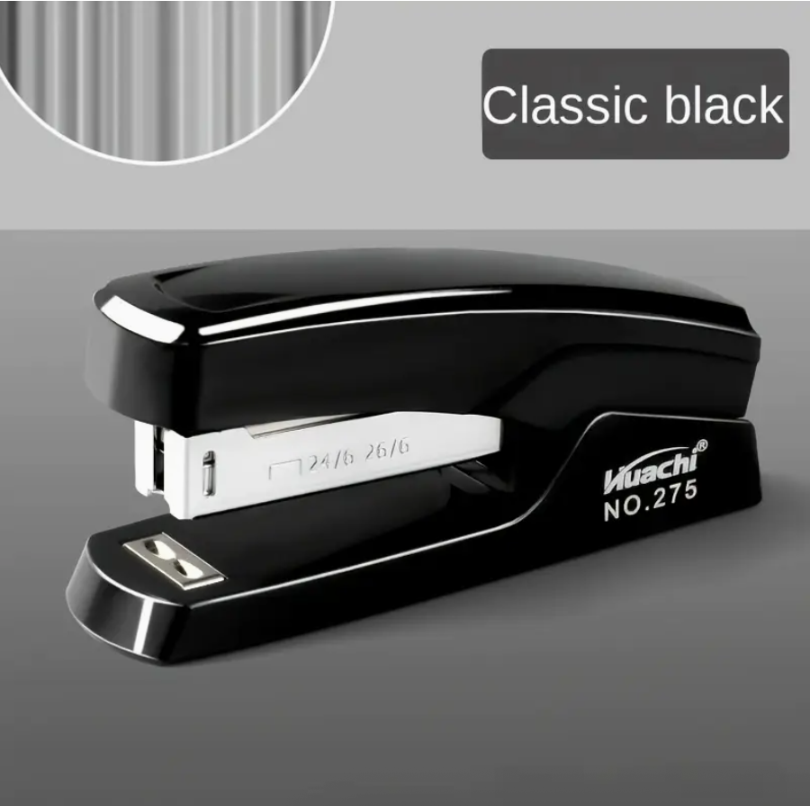 1pc Stapler – Model No. 275 (Black) with 10 Boxes of Staples Included | Portable, Labor-Saving Office & Home Stapler