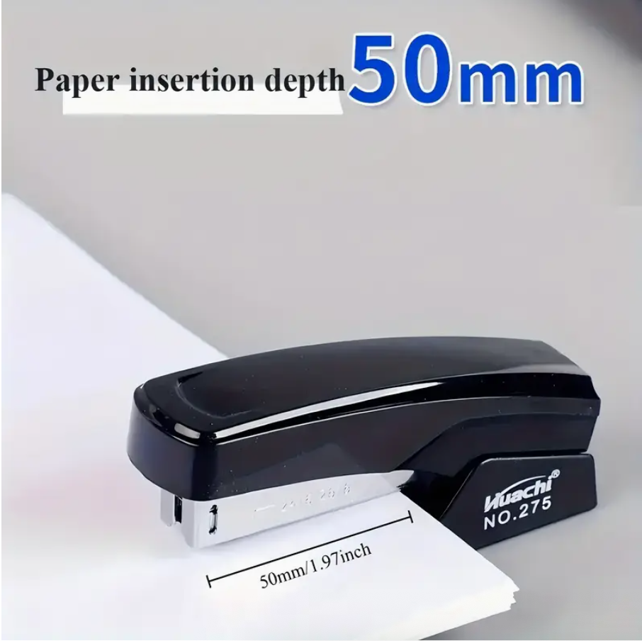 1pc Stapler – Model No. 275 (Black) with 10 Boxes of Staples Included | Portable, Labor-Saving Office & Home Stapler - Image 3