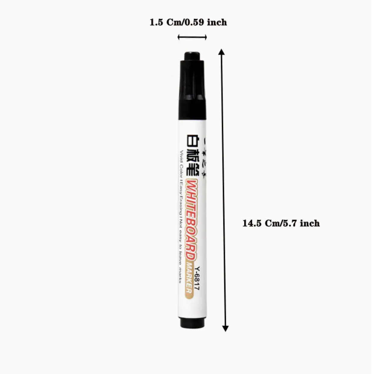 20pcs Erasable Whiteboard Marker Pen Set – Black/Red/Blue | Teaching Chalk Tool Markers for Office, School & Art | Water-Based Ink, Easy to Erase, Built-In Eraser | Whiteboard Pens for Teachers, Students & Office Workers - Image 3