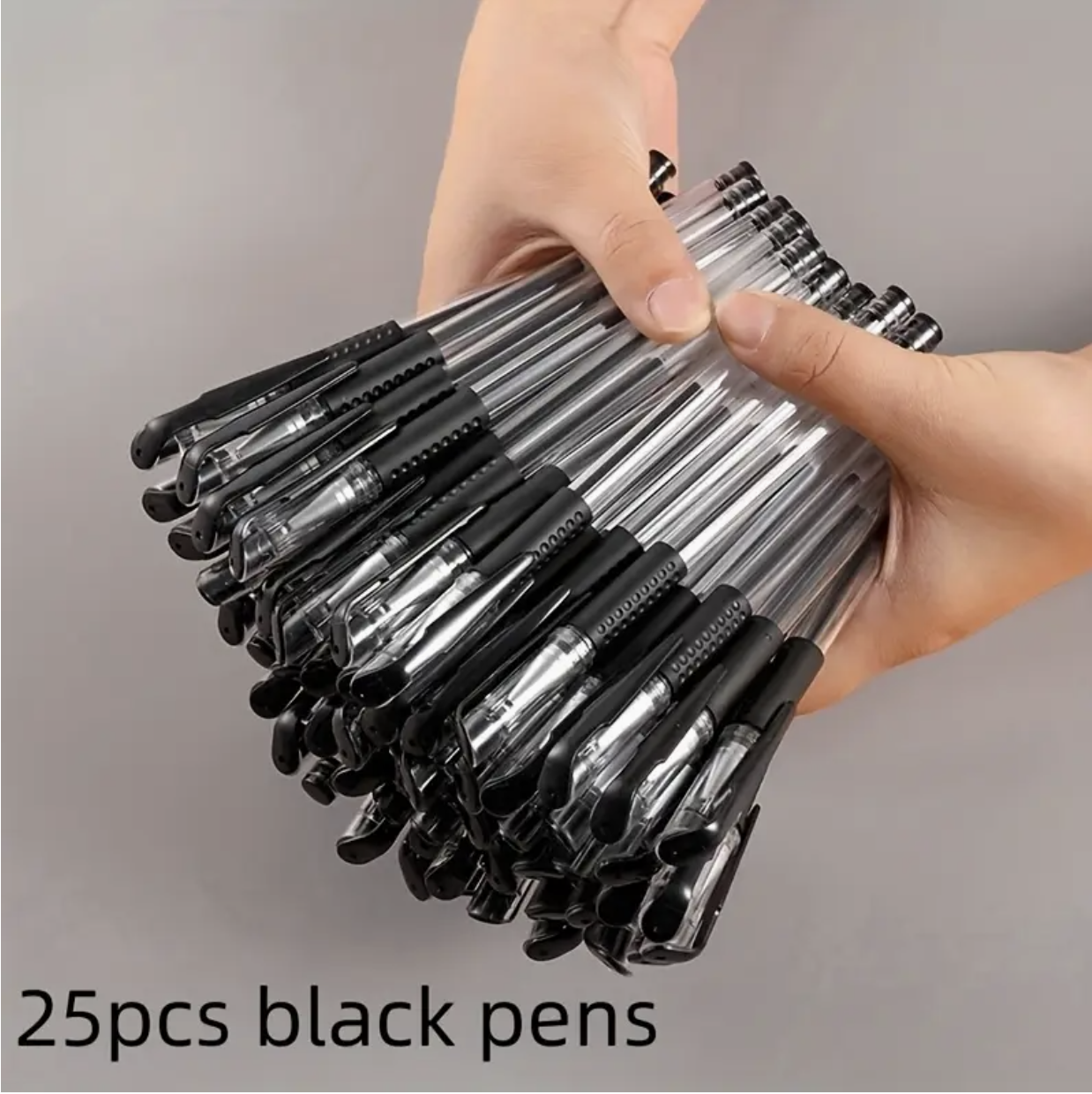 25pcs Neutral Ballpoint Pen Set – 0.5mm Fine Tip | Black Office Pens for Students & Professionals | Lightweight, Smooth Writing, Reliable Multipack Study & Office Pens - Image 6