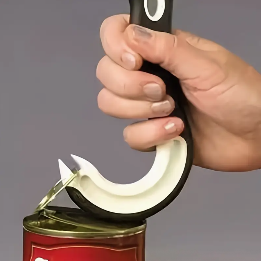 Ergonomic Easy-Grip Hook & Loop Can Opener – Durable, Practical & Perfect for Home, Restaurant, and Christmas Parties