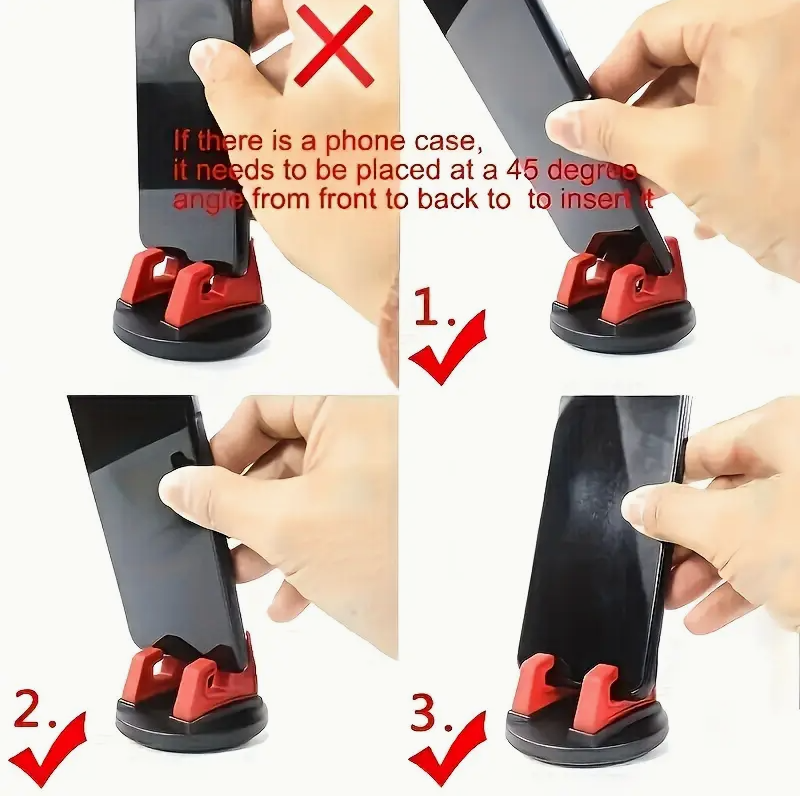 360° Rotatable Car Phone Holder – ABS Dashboard Mount | Anti-Slip Universal Mobile Stand for GPS Navigation | Easy-Install Round Dashboard Holder - Image 5