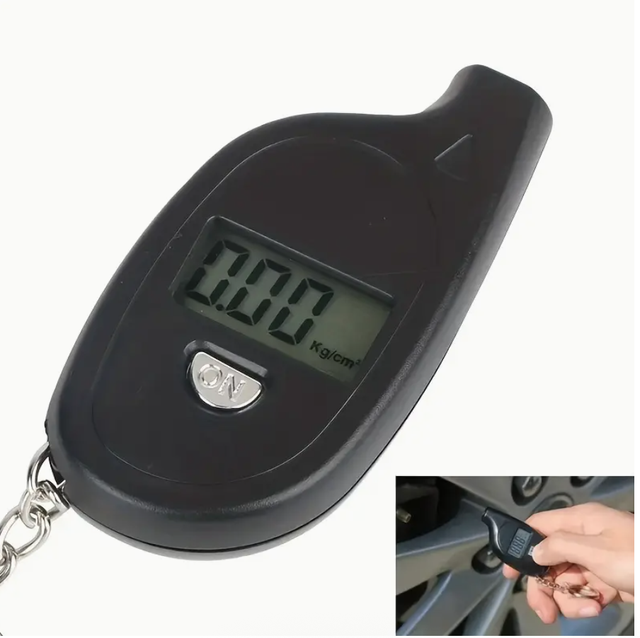 Portable Digital Tire Pressure Gauge with Keychain – Multi-Unit Display (PSI, BAR, KPa, Kg/cm²) & Temperature Sensor | Compact Vehicle Maintenance Tool for Cars, Motorcycles & Bicycles | Durable ABS Construction - Image 2