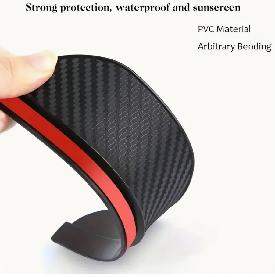 2PCS Upgraded Carbon Fiber Texture Car Mirror Rain Guards – Windproof Side Mirror Visors | 90% Water Reduction for Clearer Visibility | Aerodynamic Car Mirror Protectors with Sporty Style | Universal Fit for Cars, SUVs & Trucks - Image 4