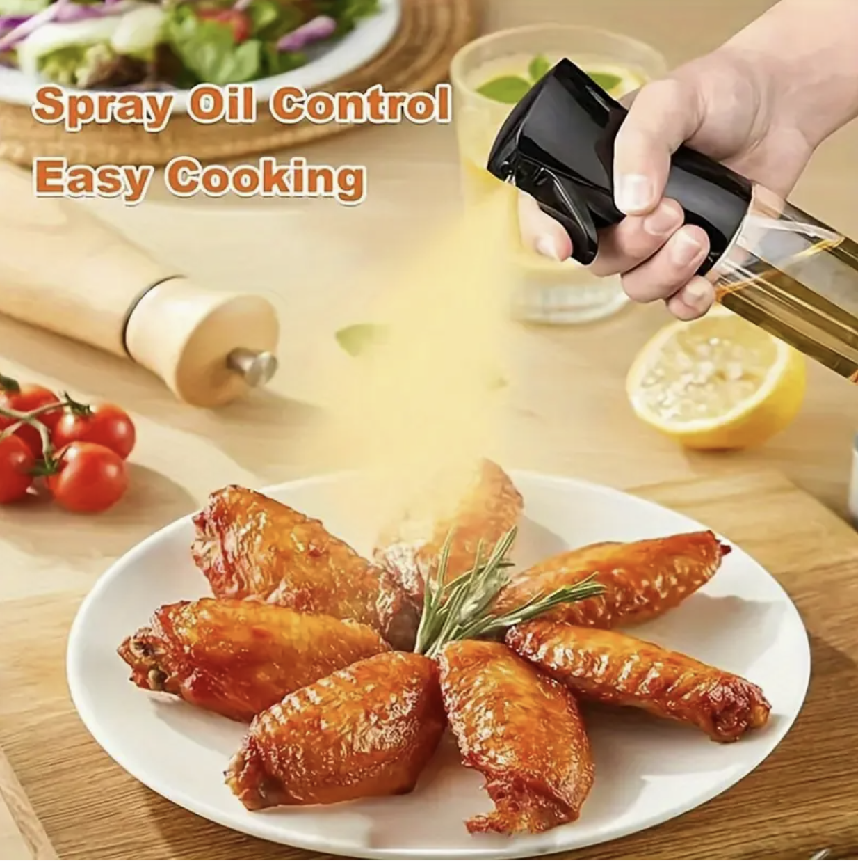 Oil Spray Bottle & Plastic Oil Dispenser – Dual-Use Oil Pourer | Leak-Proof Olive Oil Storage | BPA-Free Round Bottle | Handwash Only | Essential Kitchen Tool for Home & Restaurant Use - Image 3