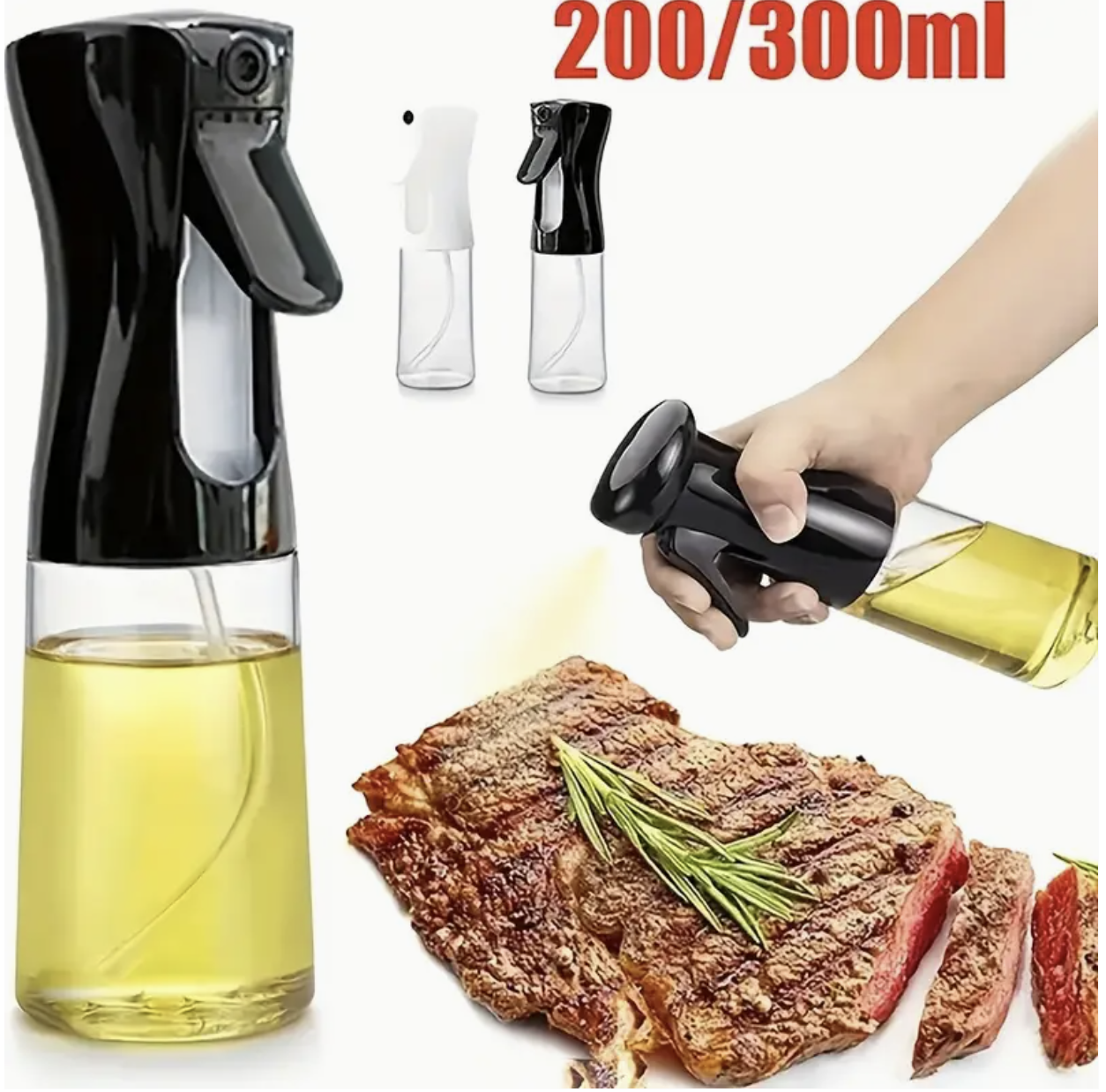 Oil Spray Bottle & Plastic Oil Dispenser – Dual-Use Oil Pourer | Leak-Proof Olive Oil Storage | BPA-Free Round Bottle | Handwash Only | Essential Kitchen Tool for Home & Restaurant Use - Image 4
