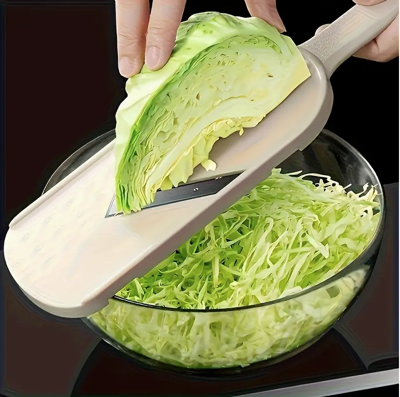 Cabbage Chopper & Slicer – Durable Plastic Vegetable Cutter with Storage Container | Ergonomic Handle for Easy Salad Prep | Ideal for Cabbage, Cucumbers, Carrots & More - Image 6
