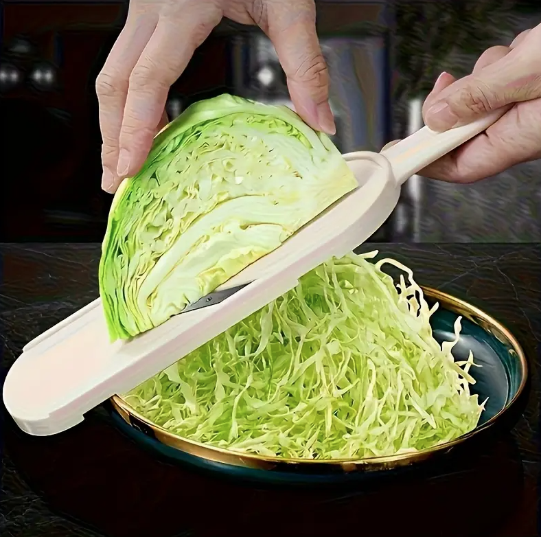Cabbage Chopper & Slicer – Durable Plastic Vegetable Cutter with Storage Container | Ergonomic Handle for Easy Salad Prep | Ideal for Cabbage, Cucumbers, Carrots & More
