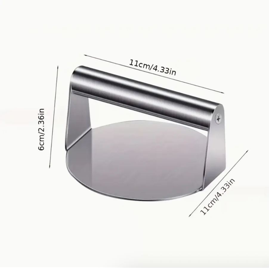 Stainless Steel Burger Press Mold – Non-Stick Round Steak Patty Maker | BBQ Patty Filling Tool for Perfect Burgers | Durable Metal Kitchen & BBQ Accessory - Image 2