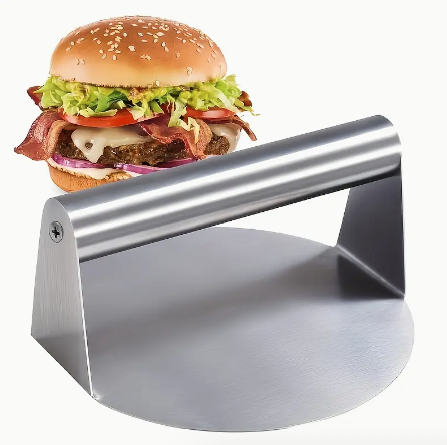 Stainless Steel Burger Press Mold – Non-Stick Round Steak Patty Maker | BBQ Patty Filling Tool for Perfect Burgers | Durable Metal Kitchen & BBQ Accessory