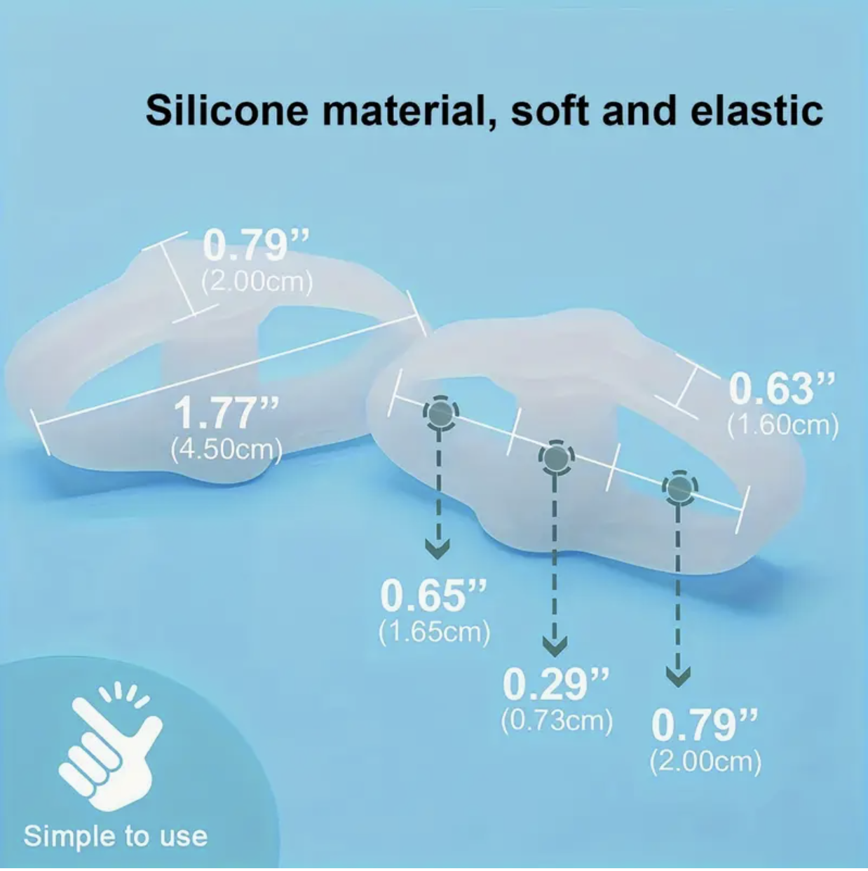 2pcs Soft Gel Toe Separators with Loops – Comfortable Silicone Toe Spacers for Daily Use, Yoga & Foot Relaxation | Flexible, Durable & Reusable Design for Men & Women | Fits All Shoe Types - Image 7