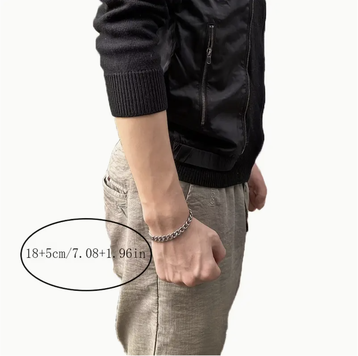 Stainless Steel Cuban Link Chain Bracelet for Men – Hip Hop High Street Style Accessory | American Hip Hop Cool Couple Jewelry - Image 4