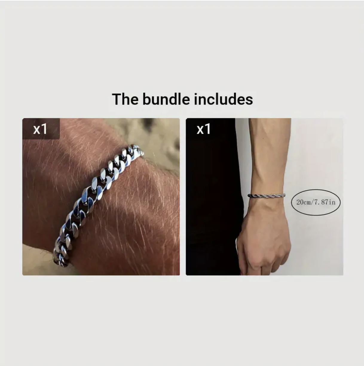 Stainless Steel Cuban Link Chain Bracelet for Men – Hip Hop High Street Style Accessory | American Hip Hop Cool Couple Jewelry - Image 5